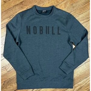 Nobull Sweatshirt Men's Gray Crewneck Pullover Performance Sweater Gym Sz Medium
